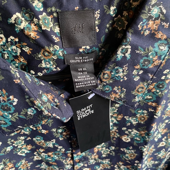 H&M floral button up NWT - Picture 2 of 2